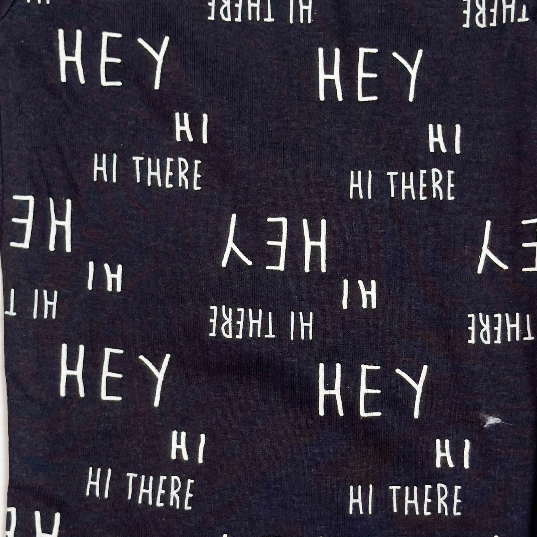 BLACK PRINTED ONESIE