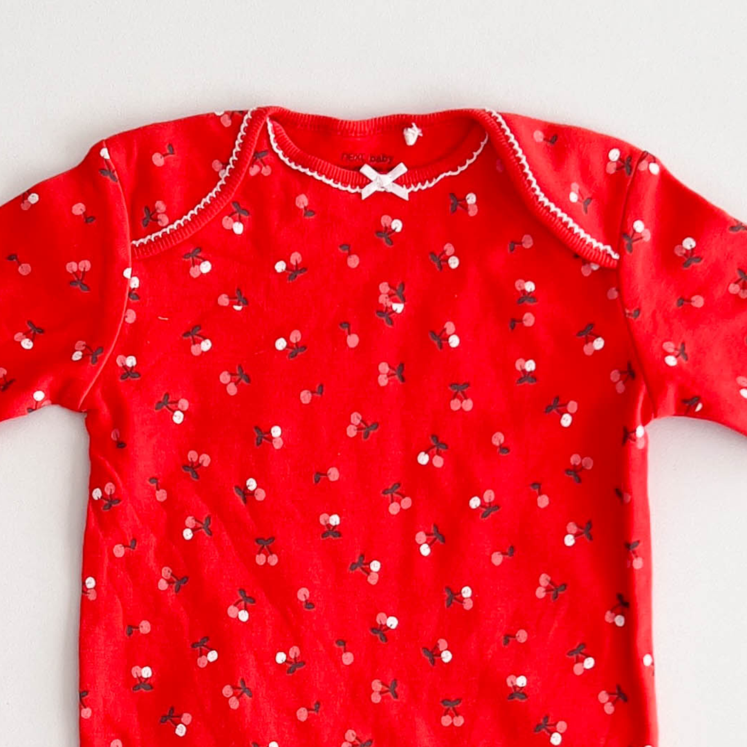 RED BERRY PRINTED ROMPER