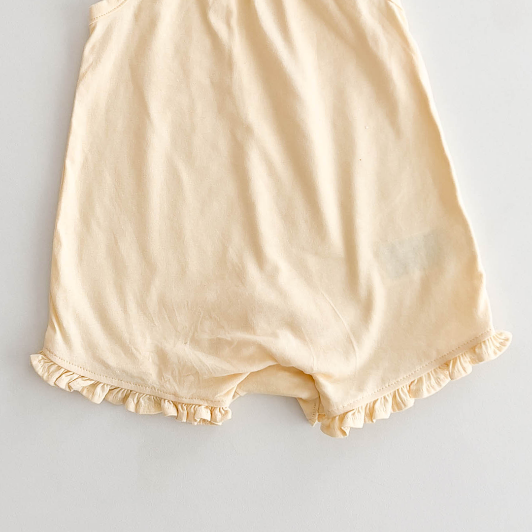 CREAM YELLOW PLAIN JUMPSUIT