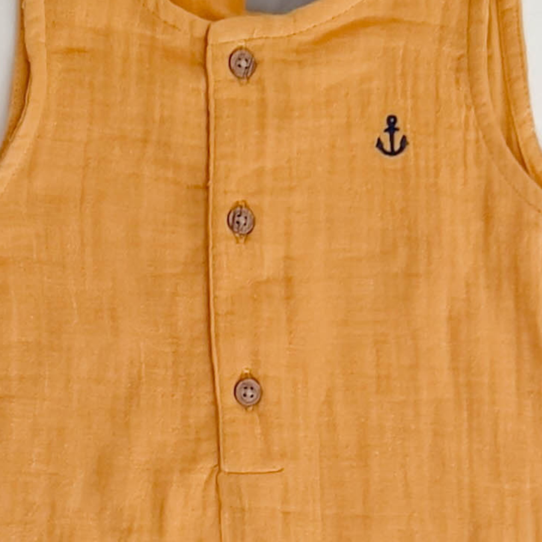YELLOW MUSLIN JUMPSUIT