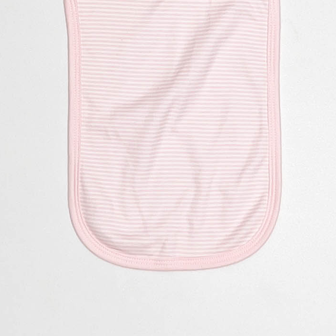 BABY PINK STRIPED BURP CLOTH