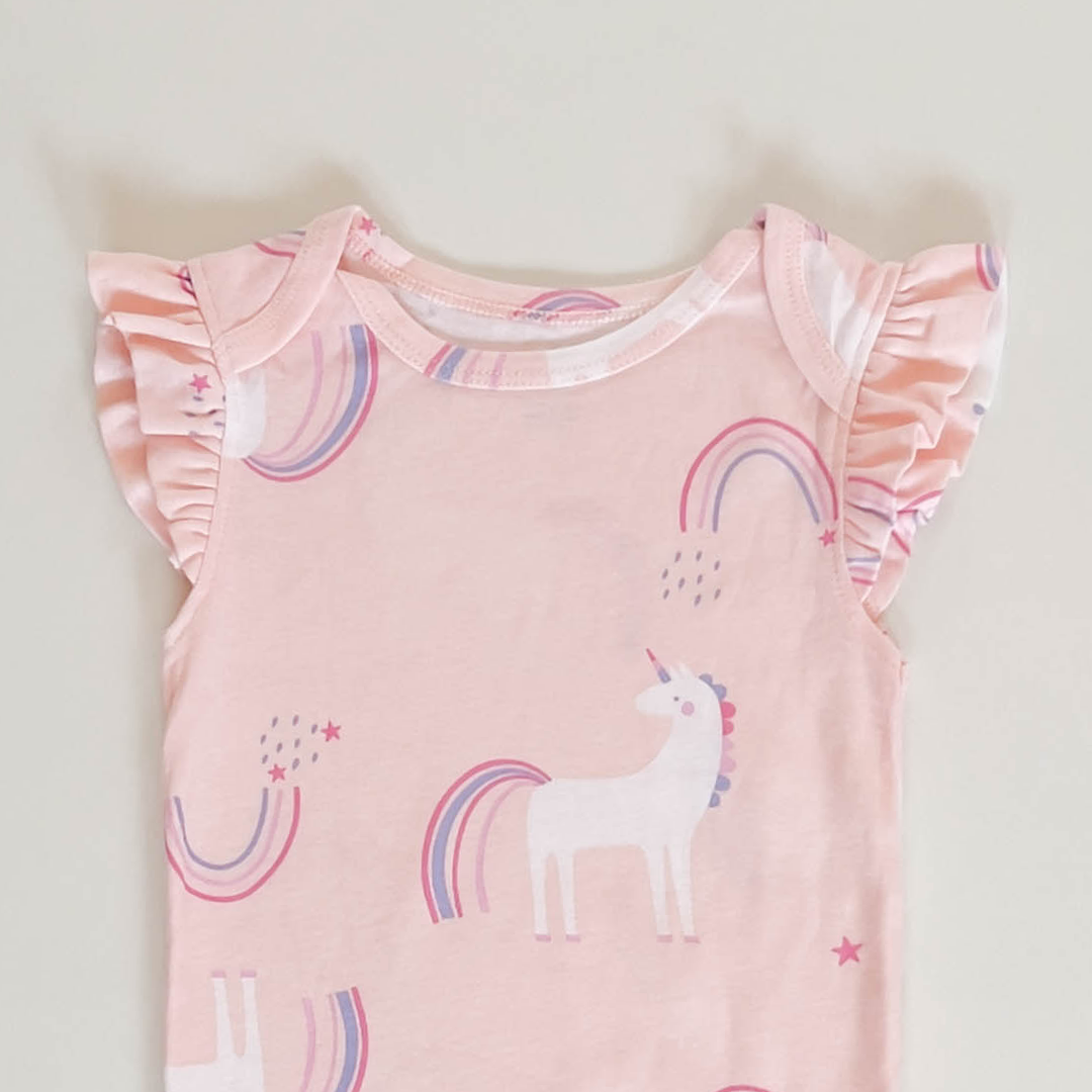 PEACH UNICORN GIRLS ONESIE