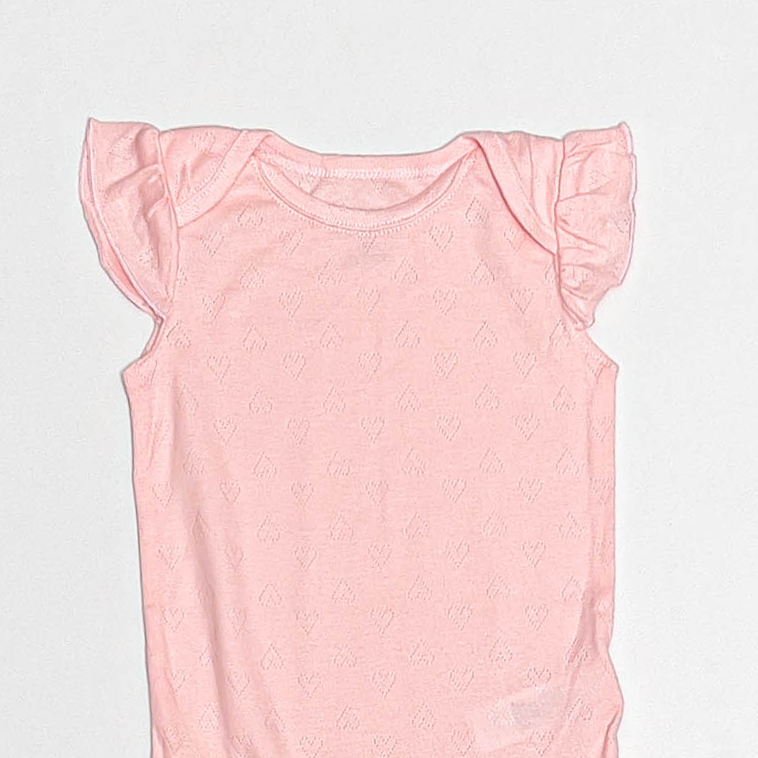 PEACH POINTELLE ONESIE