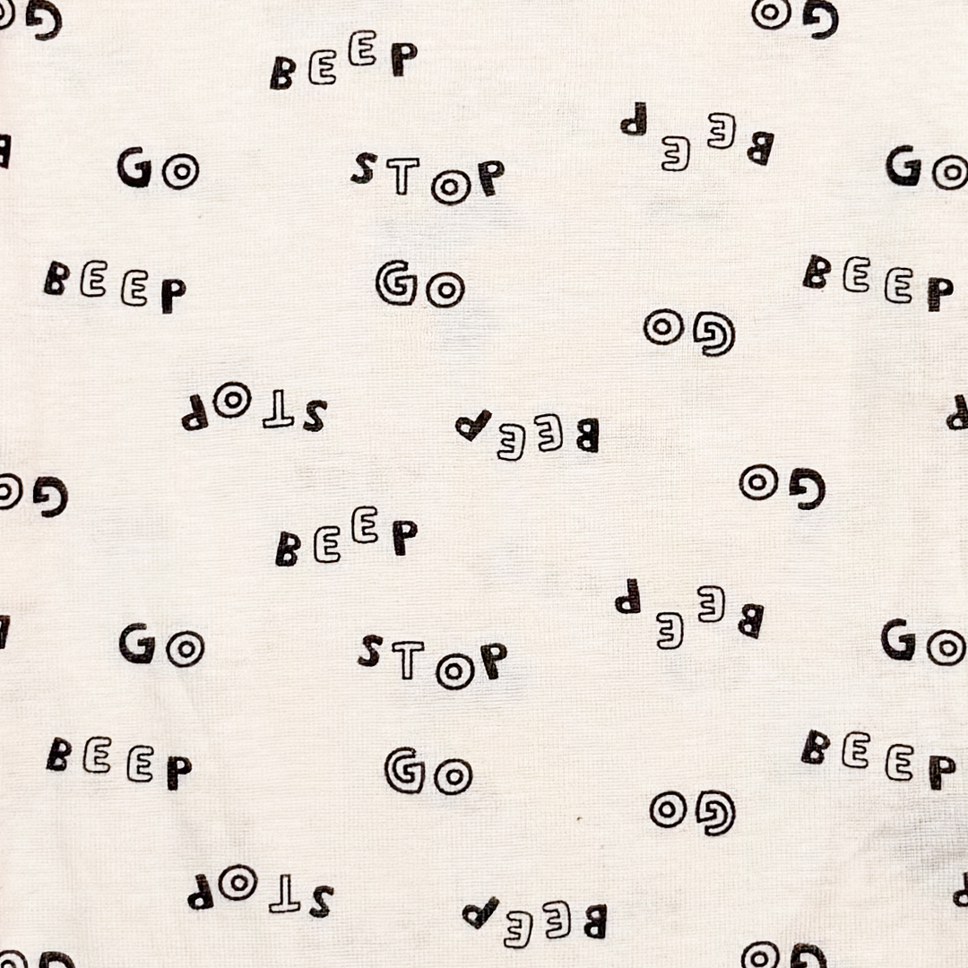 OFF WHITE PRINTED ONESIE