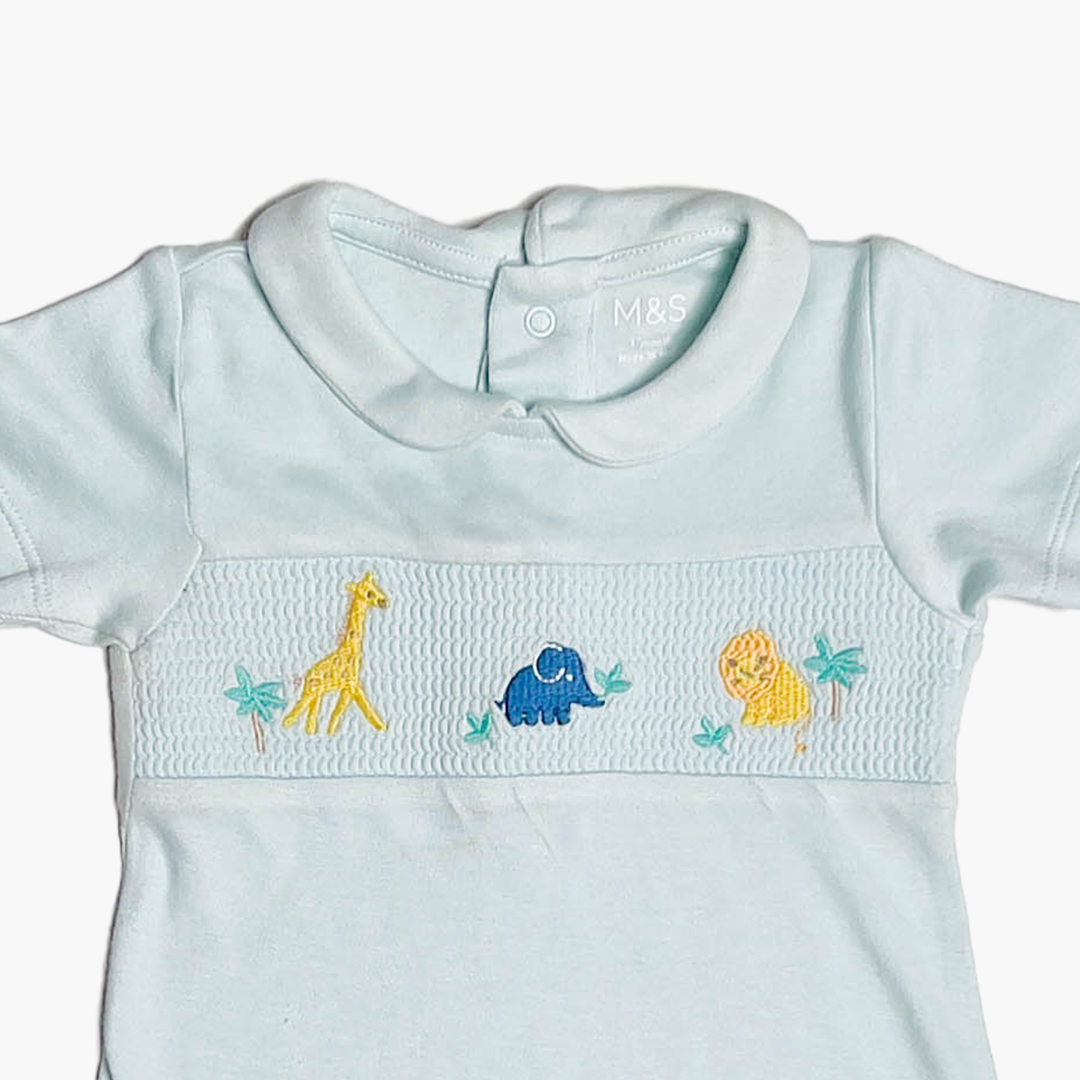 LIGHT BLUE PRINTED JUMPSUIT