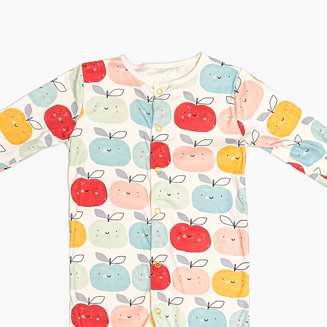 MULTICOLOUR APPLE PATTERNED ROMPER