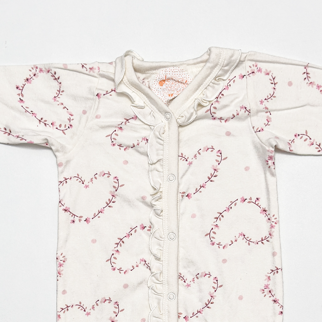 LOVE FLORAL RUFFLED ROMPER