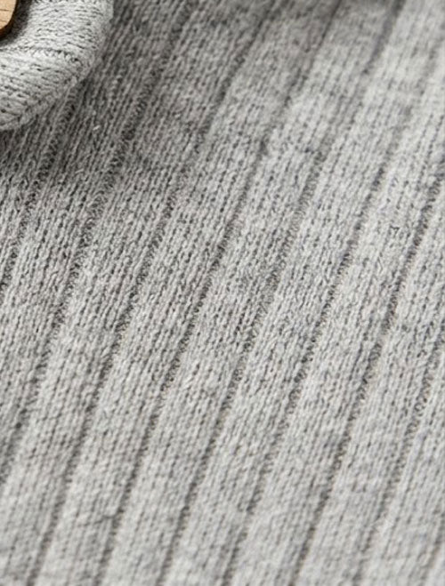 Grey ribbed zipper sleepsuit