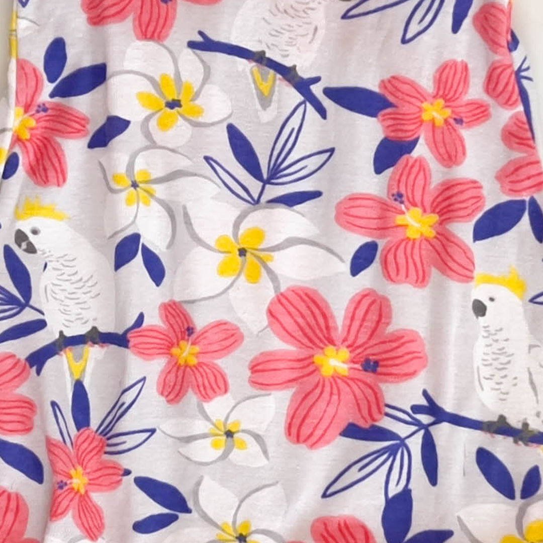 PINK FLORAL GIRLS JUMPSUIT