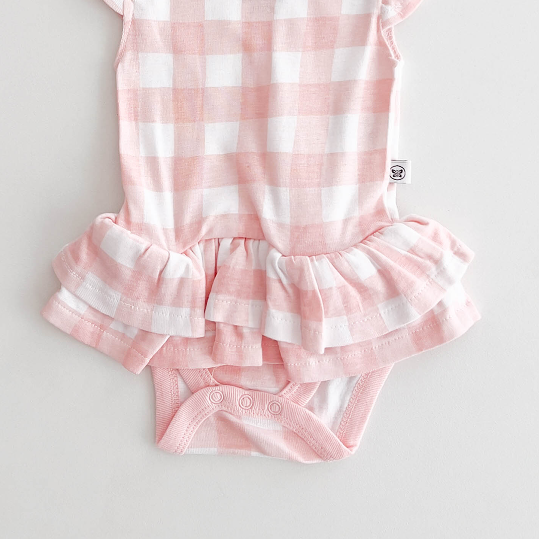 BABY PINK CHECK SUNSUIT