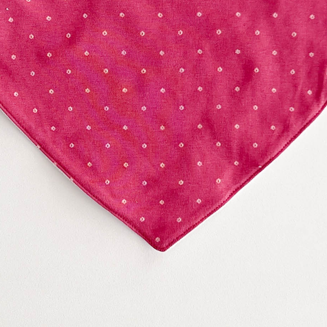 PINK FLORAL BANDANA BIB