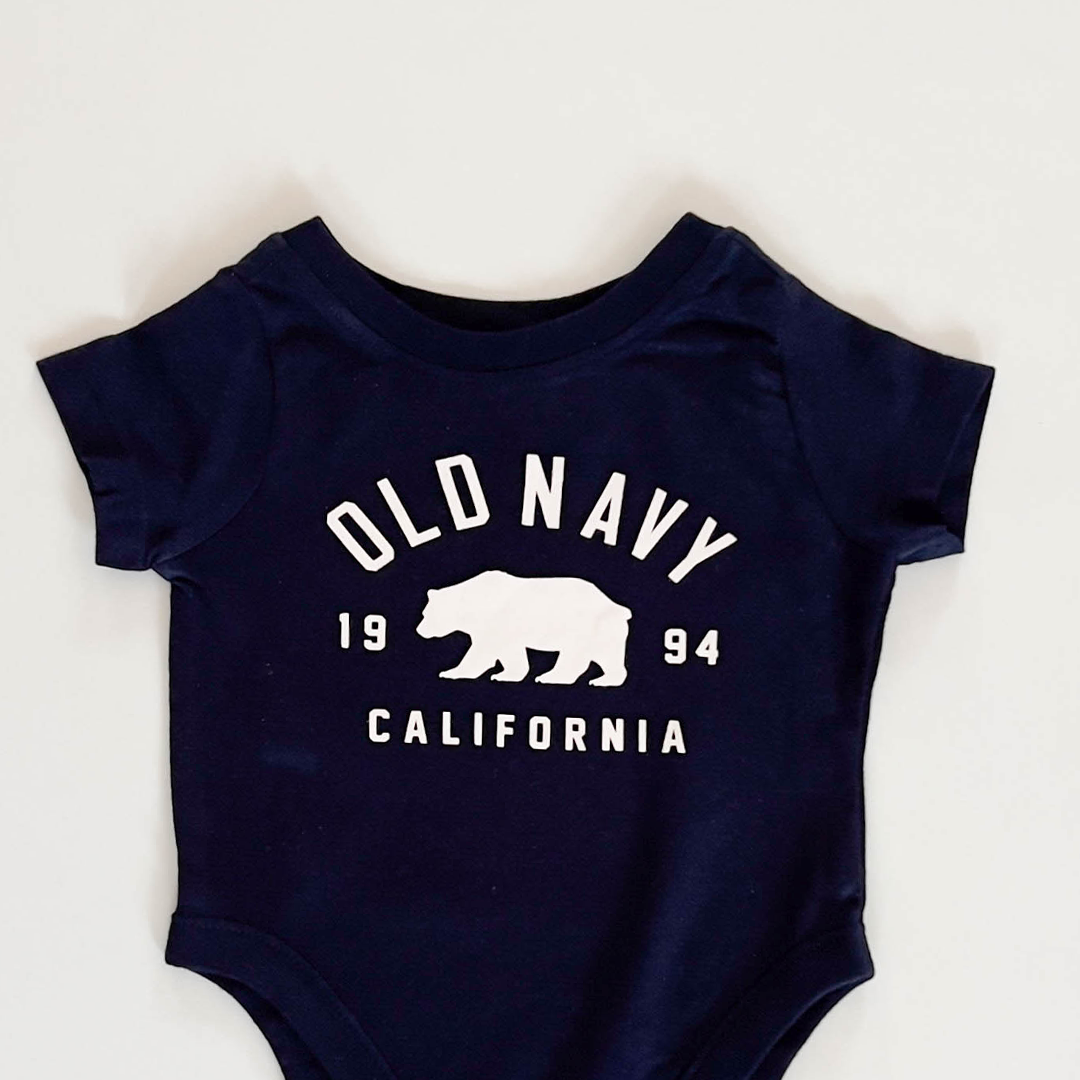 NAVY BLUE PRINTED ONESIE