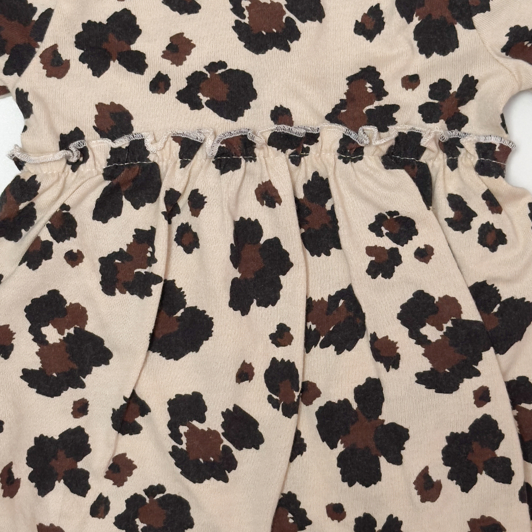 BROWN PATTERNED SUNSUIT