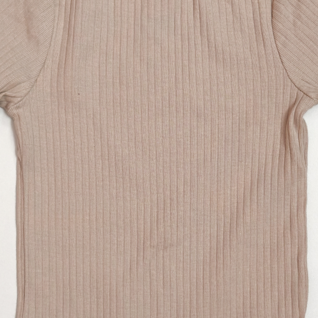 BEIGE STRIPED MULTICOLOURED BORDER ONESIE