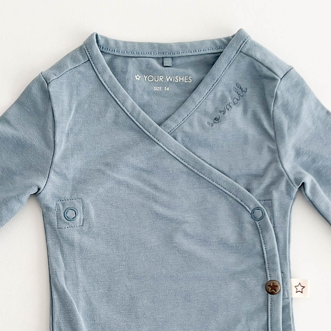 TEAL BLUE WRAP ONESIE