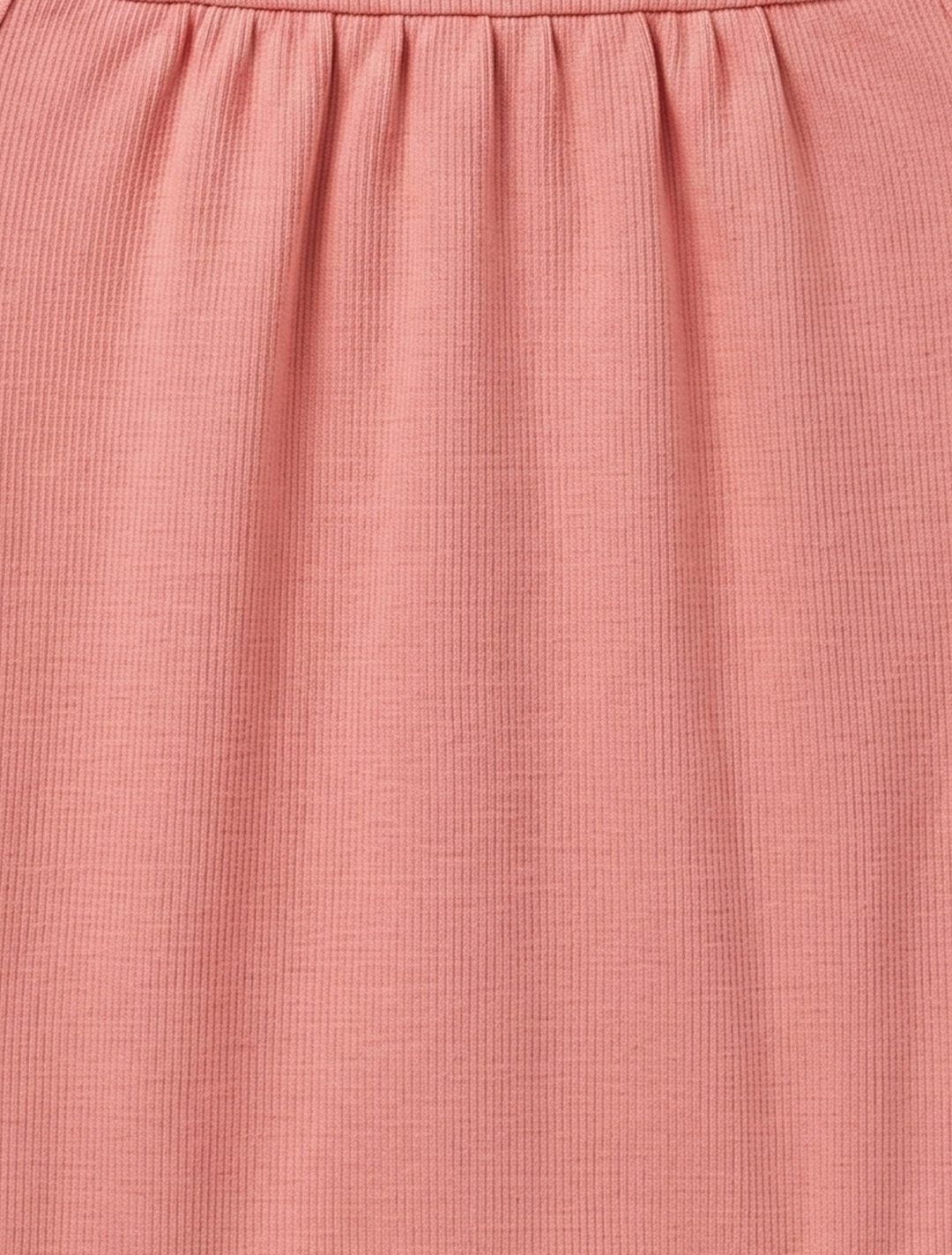 PEACH RIBBED FANCY ONESIE