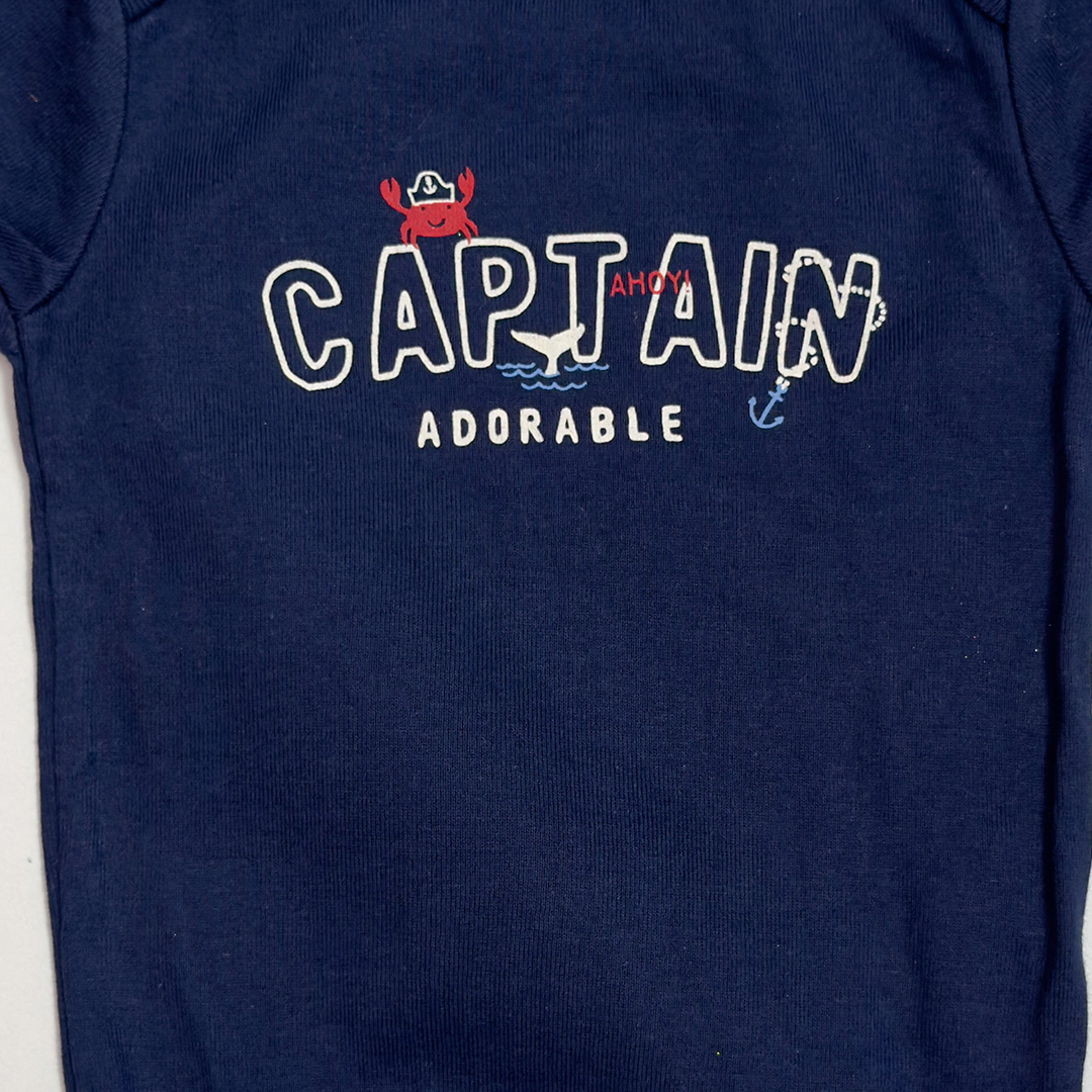 NAVY BLUE CAPTAIN ONESIE