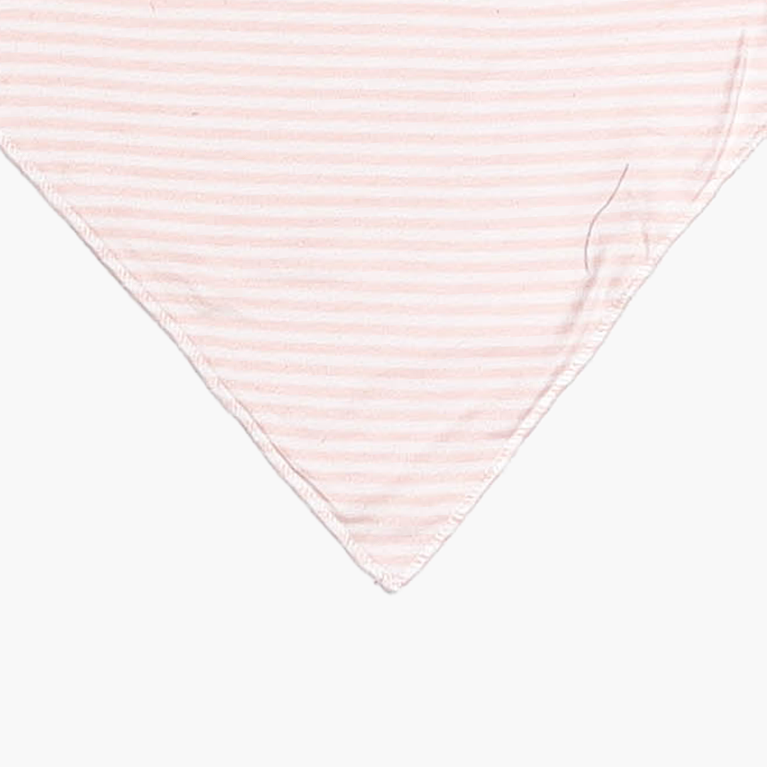 PINK STRIPED BANDANA BIBS