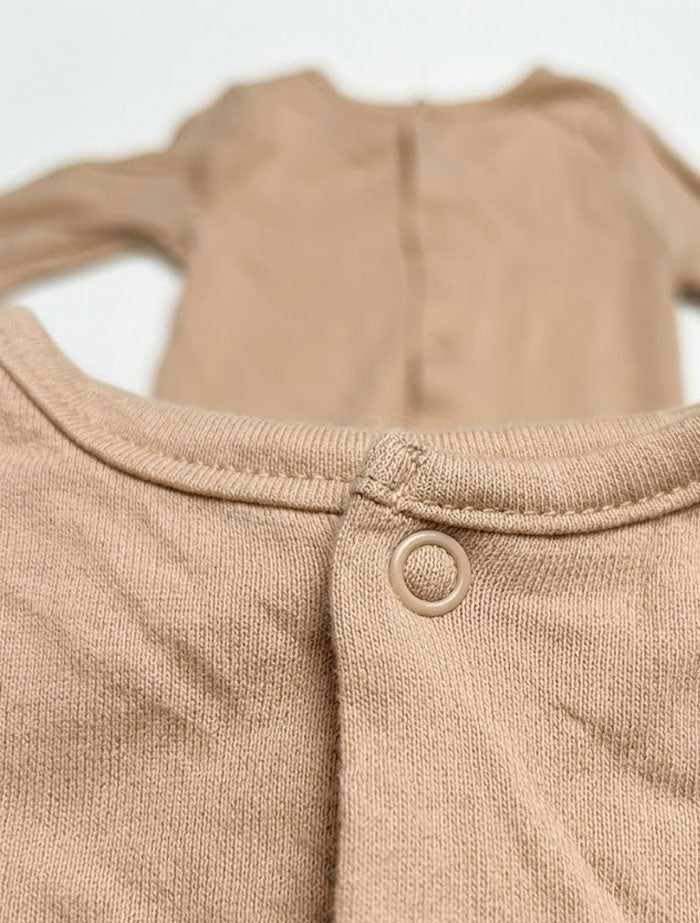 Tan brown button sleep suit