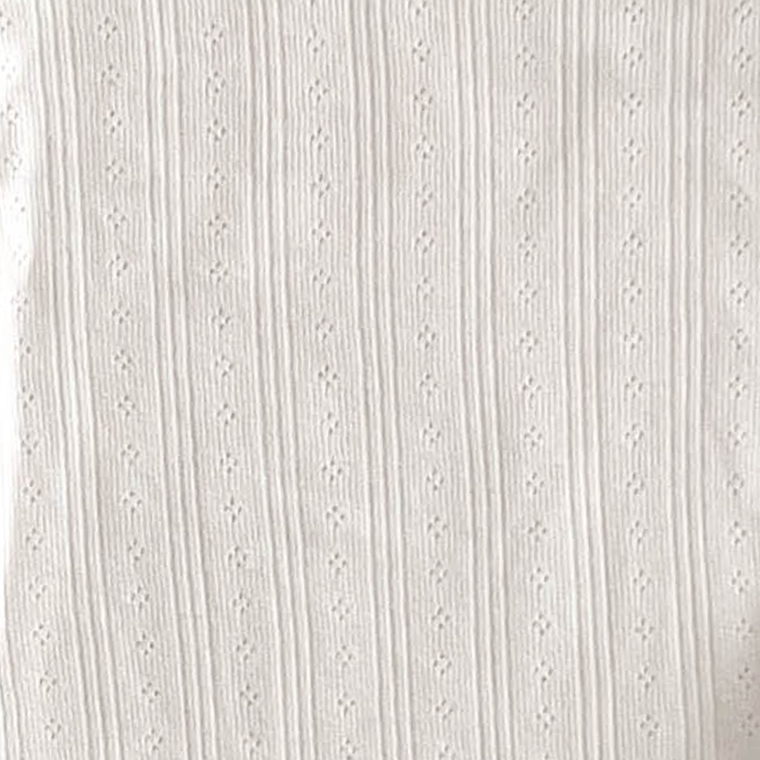 WHITE POINTELLE COTTON ONESIE
