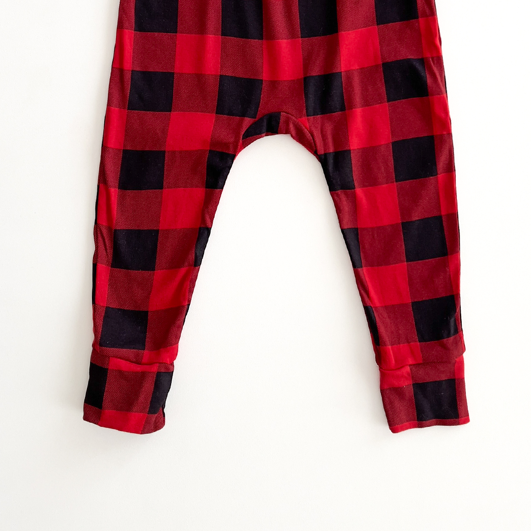 RED AND BLACK CHECK PANTS