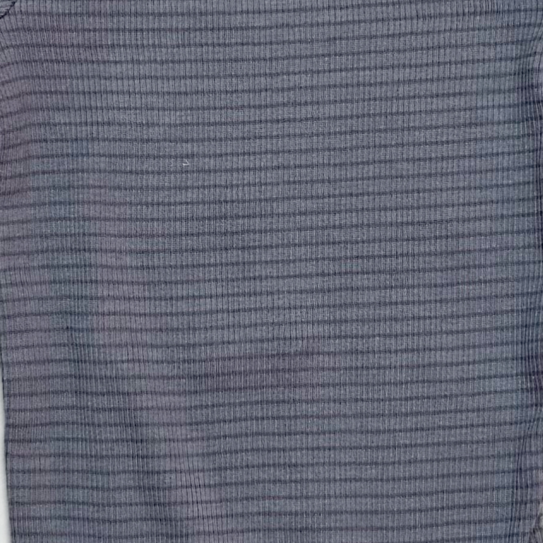 GREY RIBBED STRIPED ONESIE