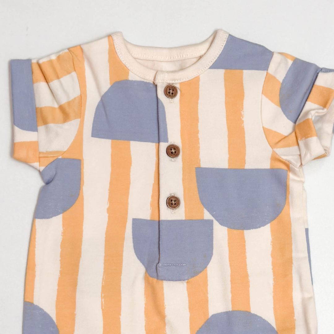 ORANGE PATTERNED JUMPSUIT