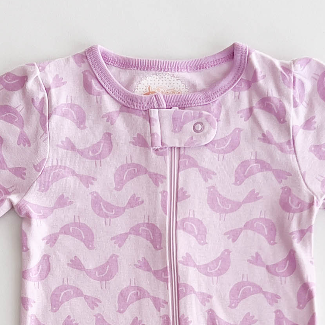 LAVENDER PATTERNED SLEEPSUIT