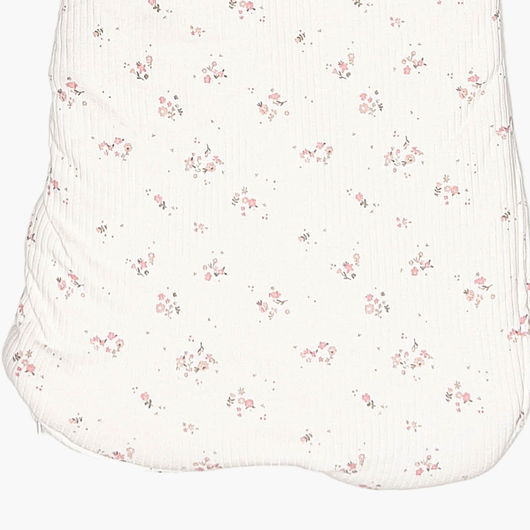 PINK FLORAL RIBBED SLEEPING BAG