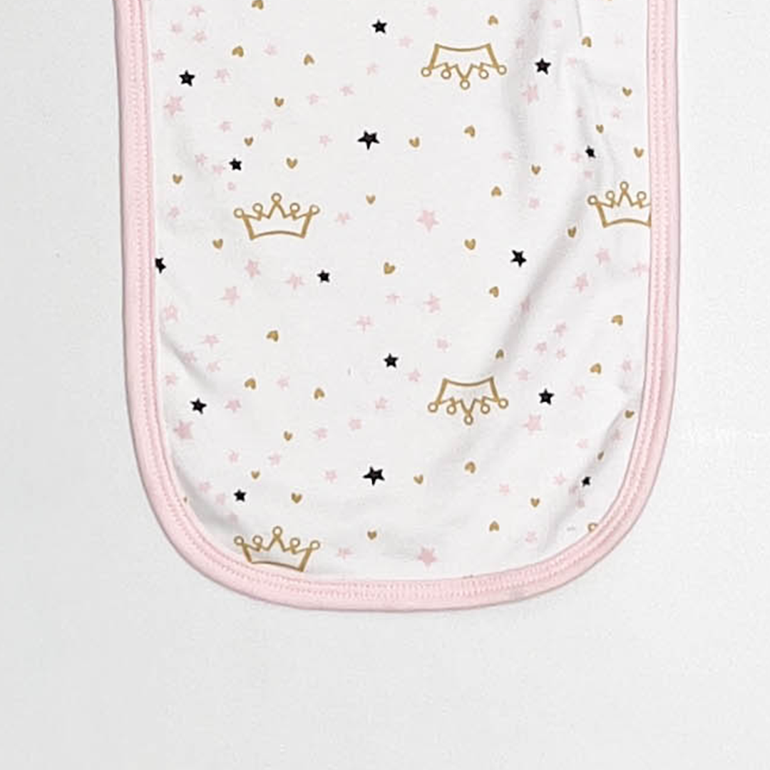WHITE PRINTED BURP CLOTH