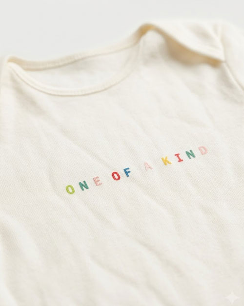 Off white kind printed onesie