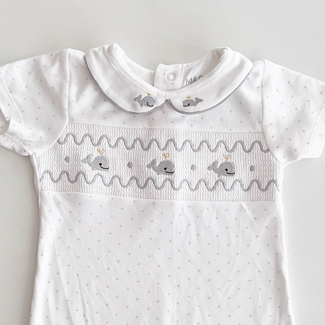 WHITE AND GREY DOTTED JUMPSUIT