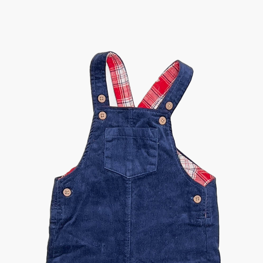 NAVY BLUE VELVET DUNGAREE