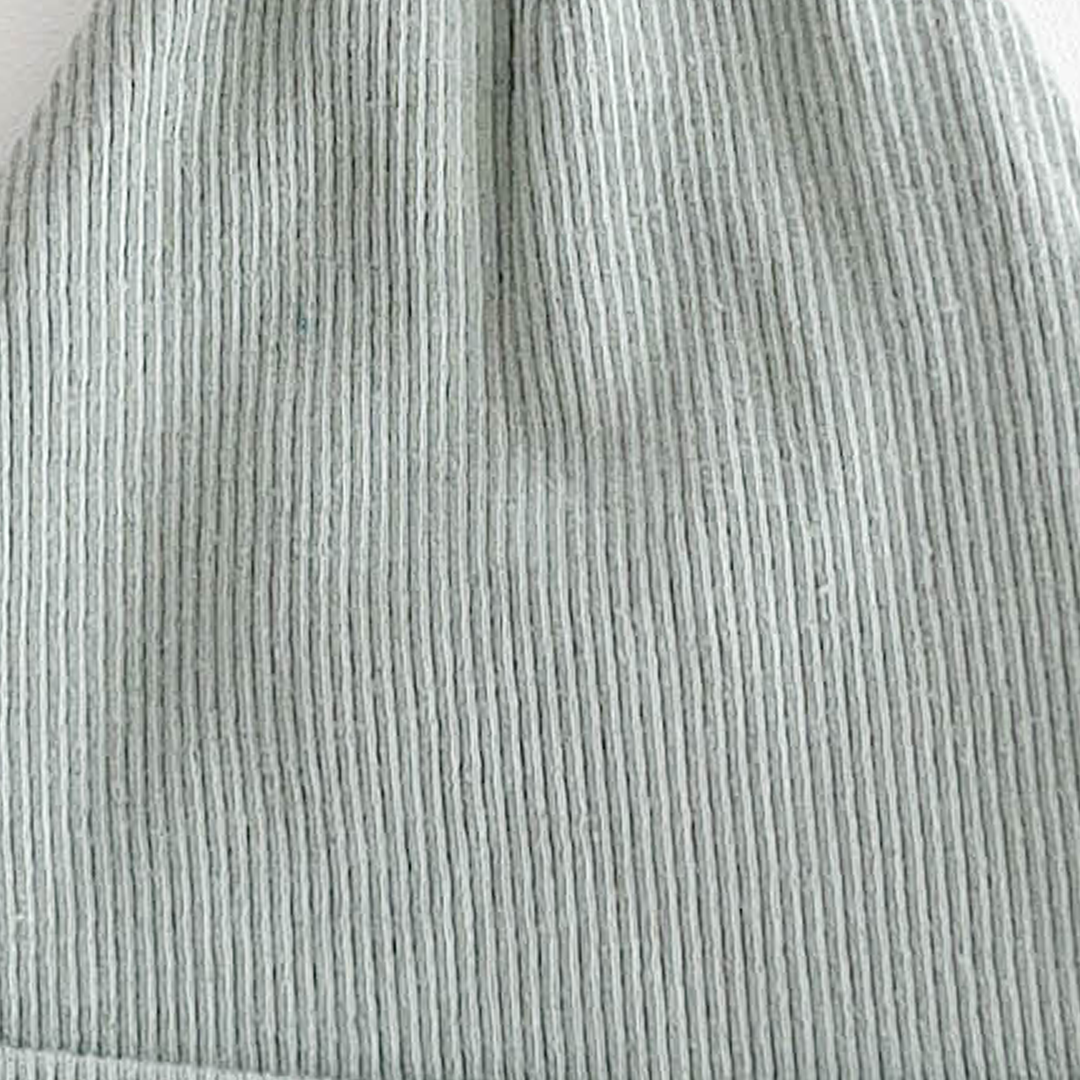 GREEN RIBBED KNOTED CAP