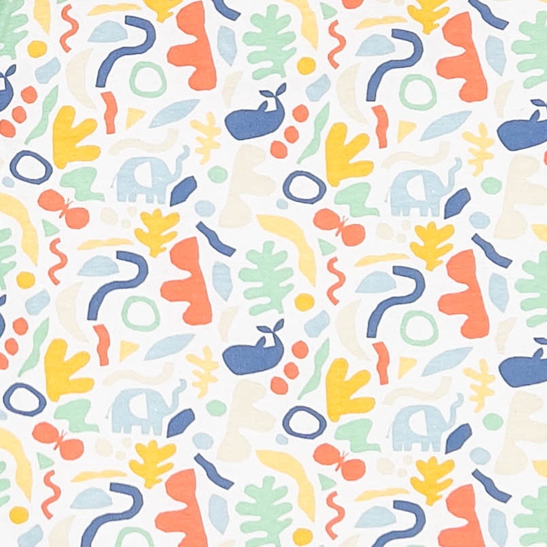 MULTICOLOURED PATTERNED SLEEPSUIT