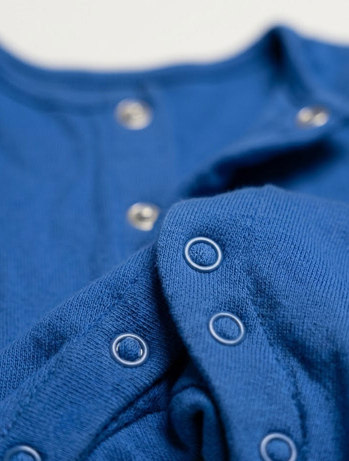 Royal blue button sleepsuit