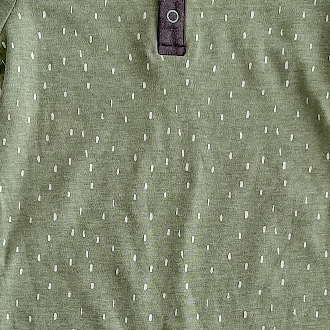 MOSS GREEN PATTERNED ROMPER