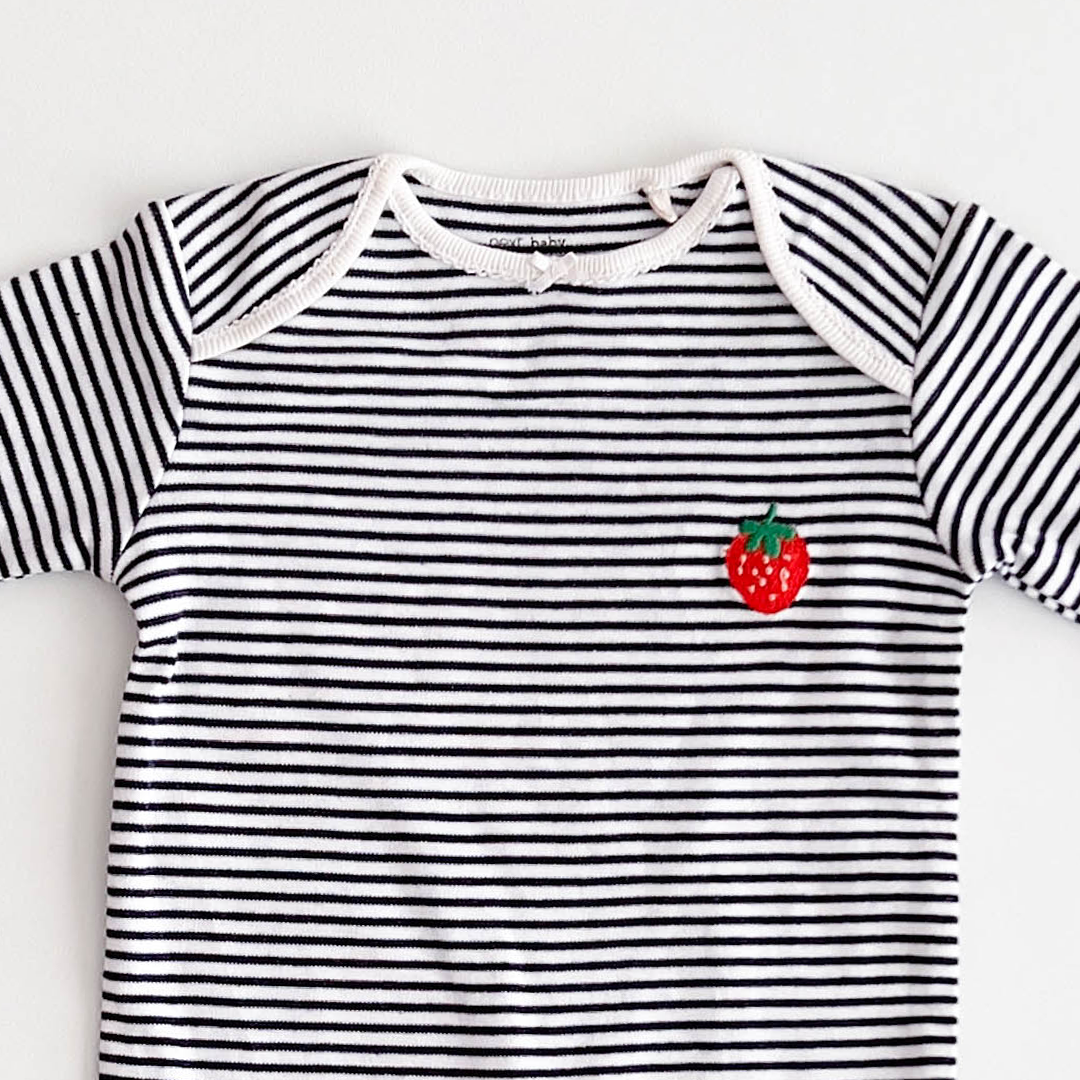 NAVY BLUE STRIPED ROMPER