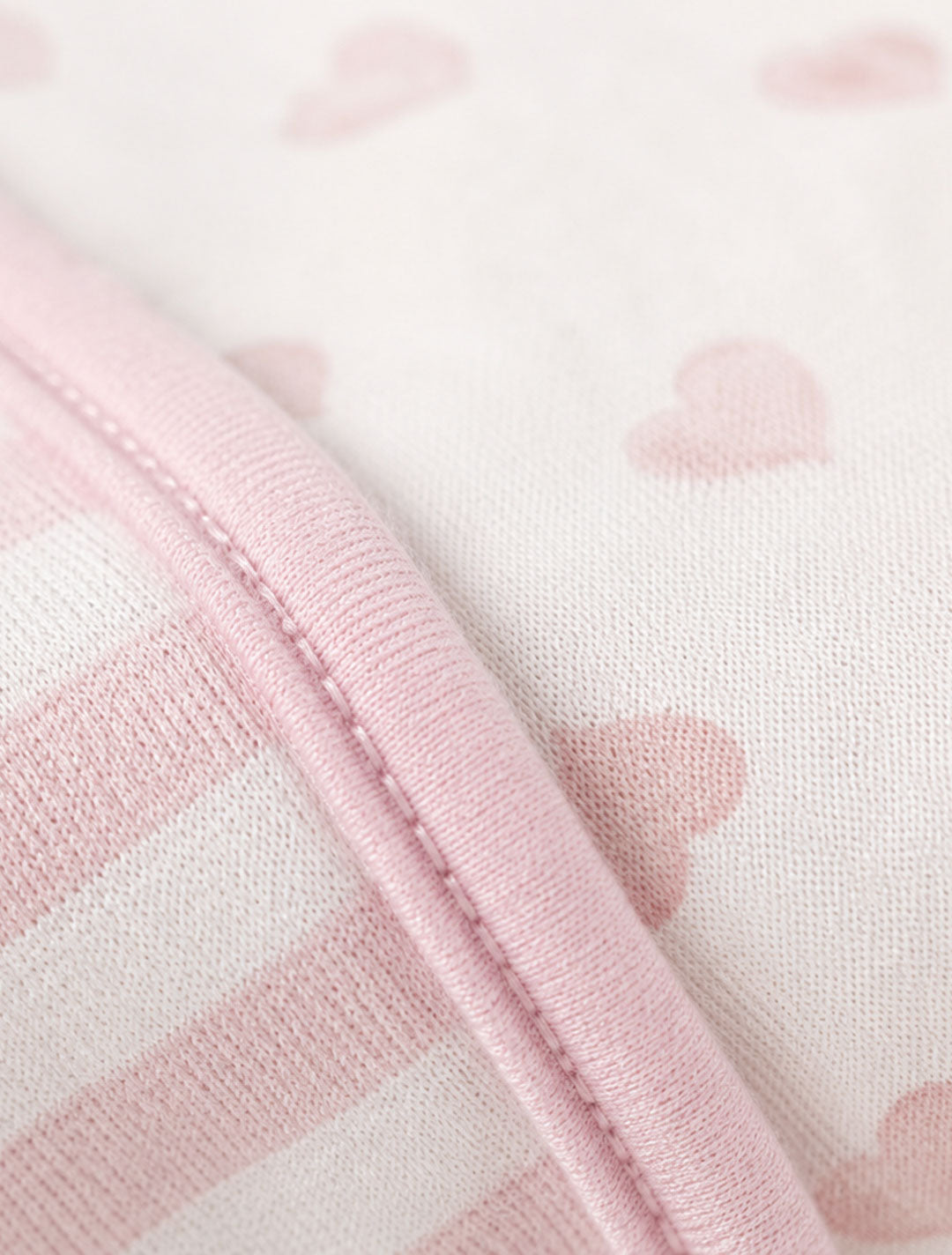 PINK LOVE AND STRIPED SWADDLE