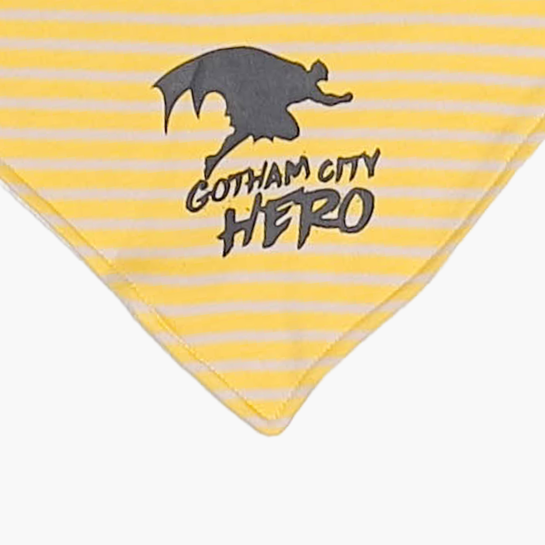 YELLOW BATMAN BANDANA BIBS