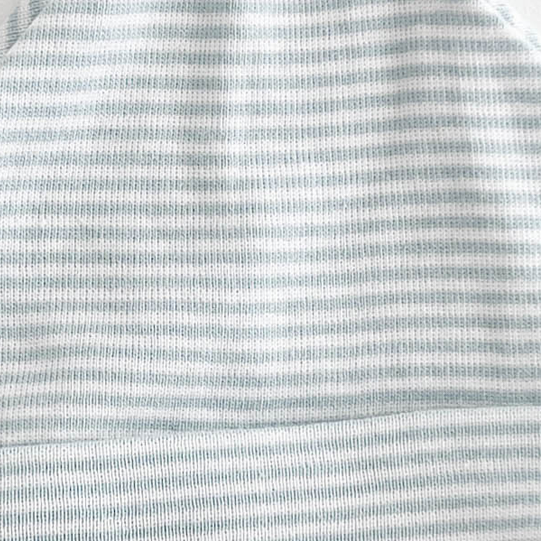 BLUE AND WHITE STRIPED CAP