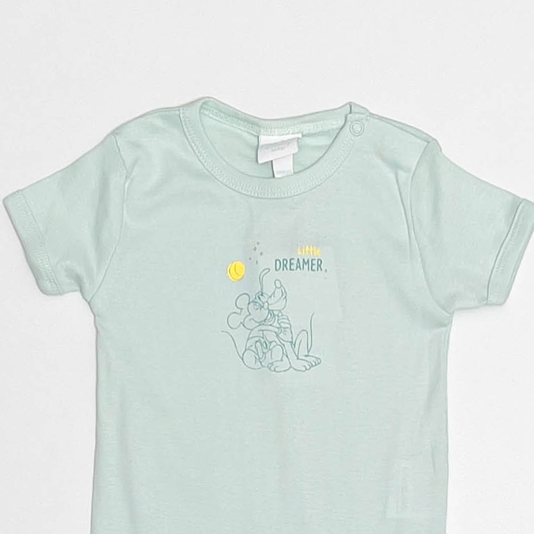 PASTEL GREEN PRINTED ONESIE