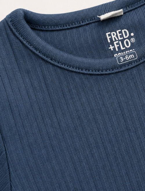Navy blue ribbed onesie