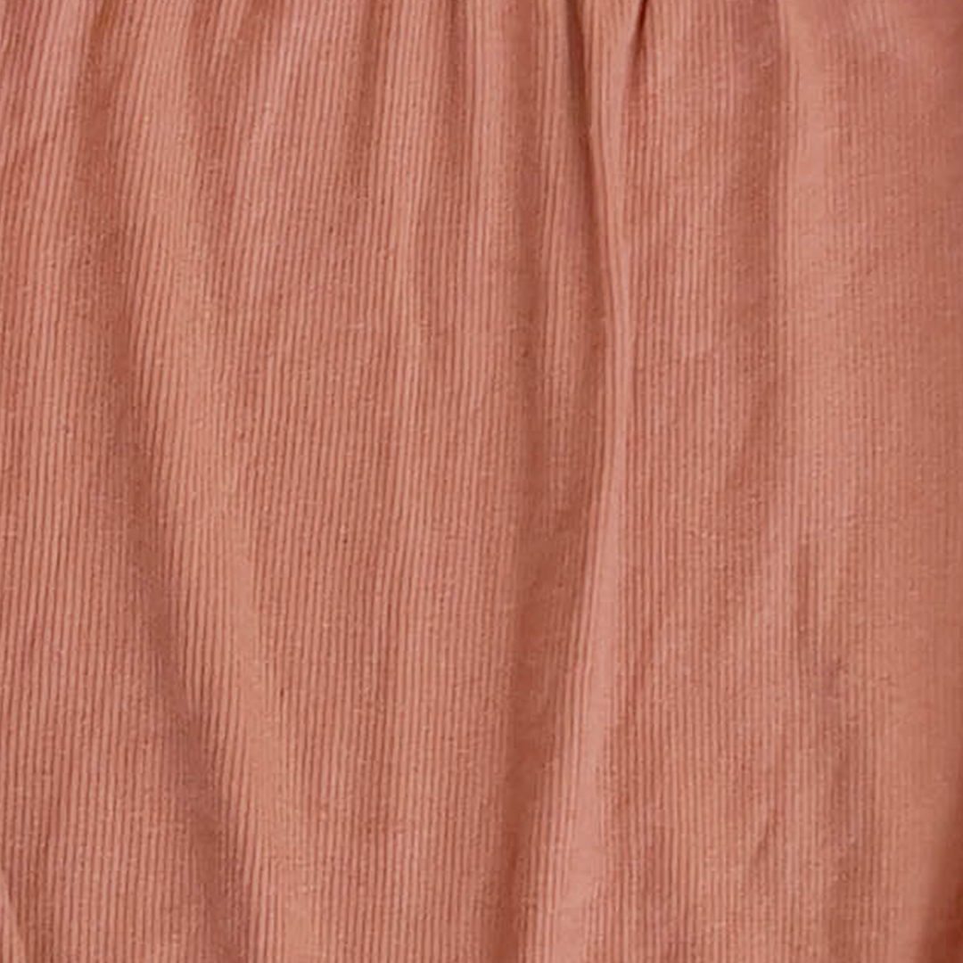 DUSTY ROSE RIBBED ONESIE