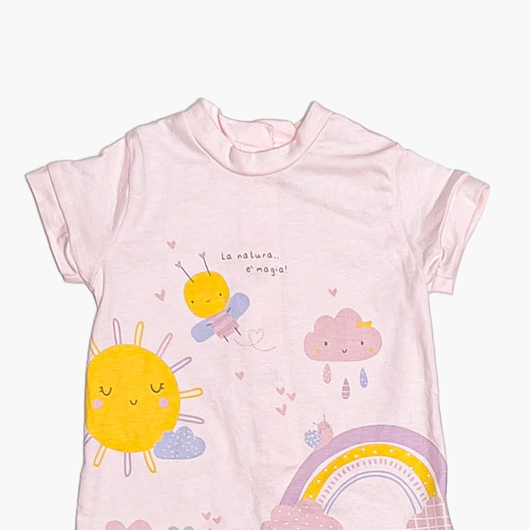 BABY PINK PRINTED JUMPSUIT