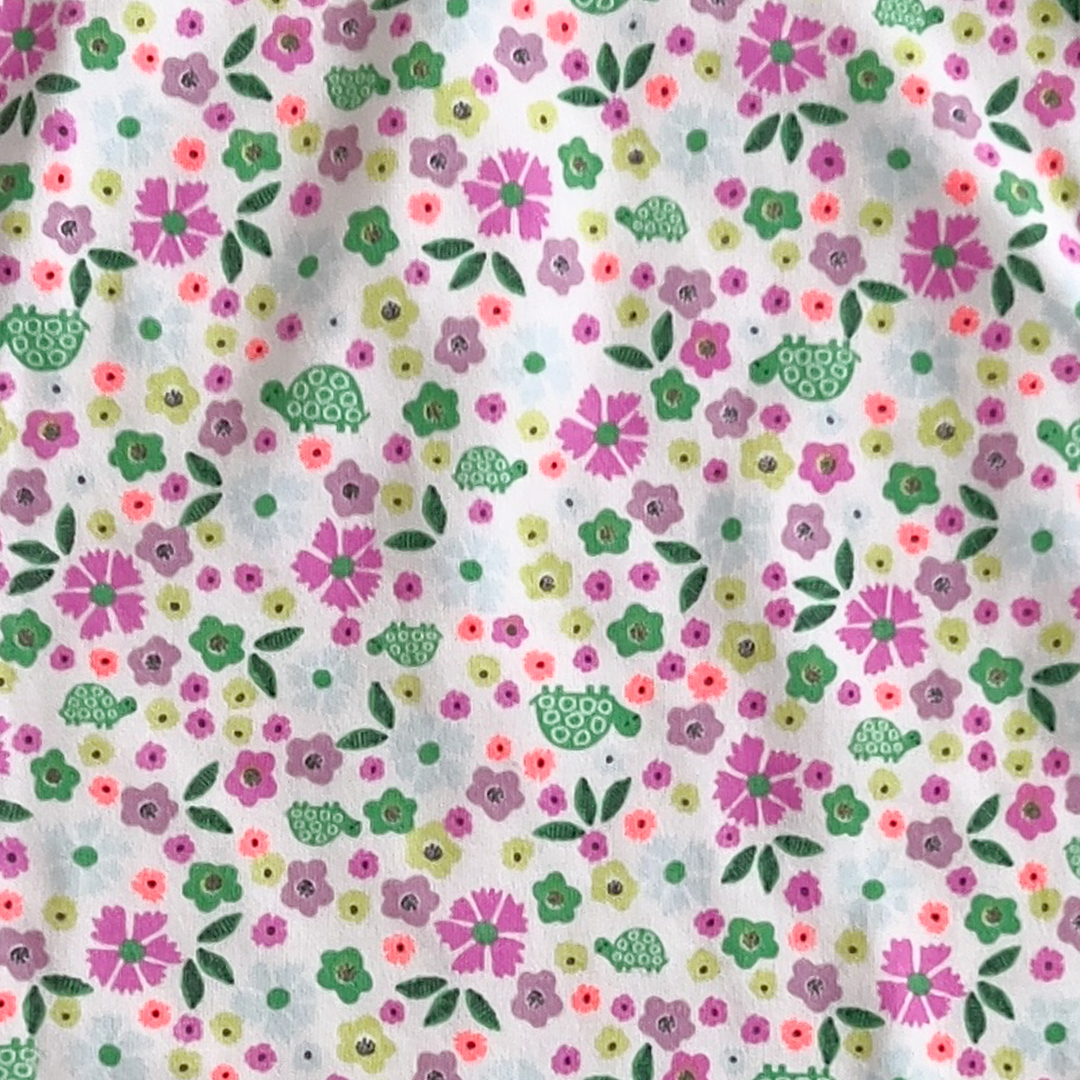 PURPLE FLORAL PRINTRD BURP CLOTH