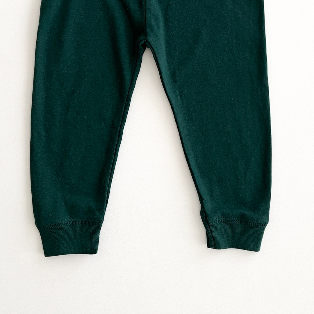 DARK GREEN COTTON PANTS