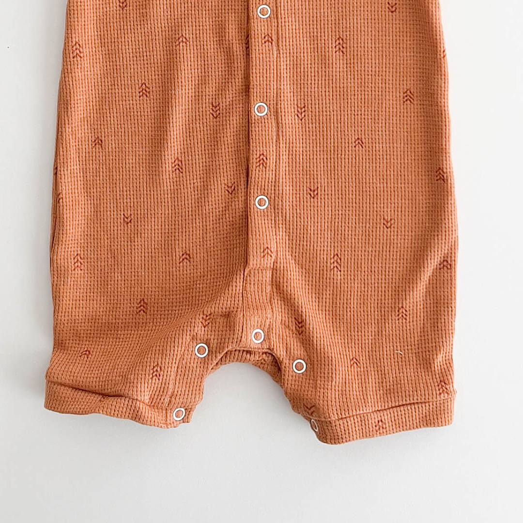 ORANGE BROWN HOODED JUMPSUIT