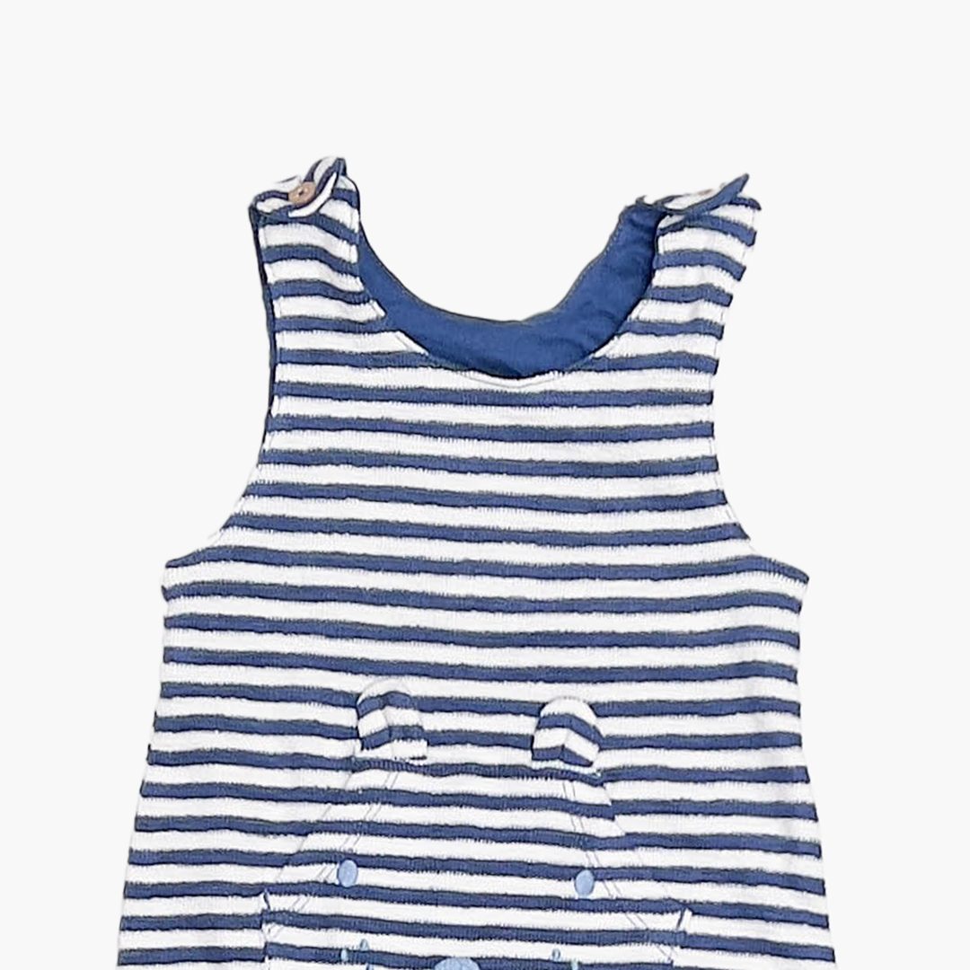 NAVY BLUE STRIPED ROMPER