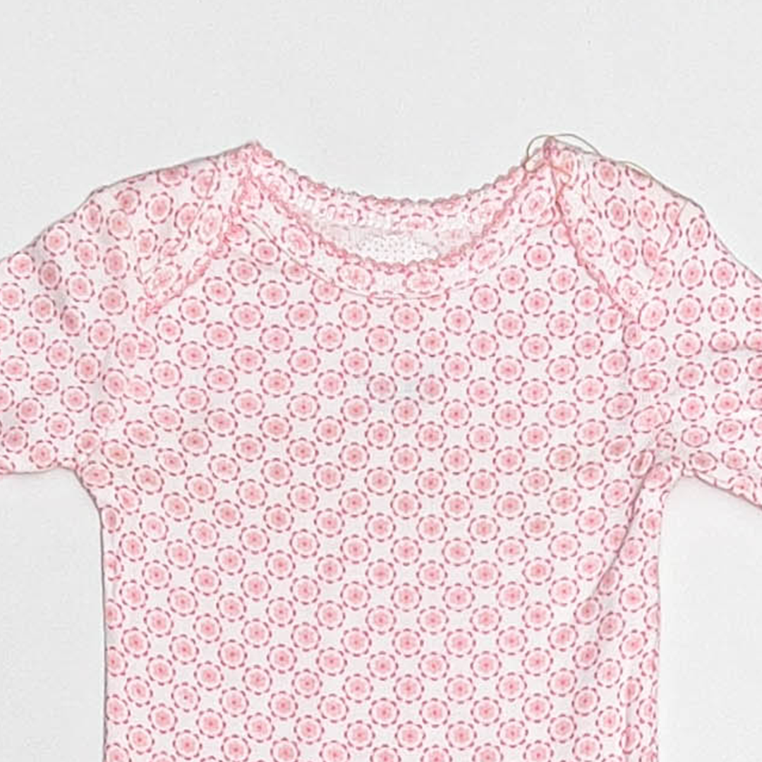 PINK FLORAL PRINTED ONESIE